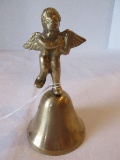 Brass figural Cherub Finial Hand Bell