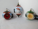 Super Lot - 3 Joy To The World Collectibles Hand Crafted Glass Ornaments