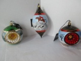 Super Lot - 3 Joy To The World Collectibles Hand Crafted Glass Ornaments