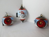 Super Lot - 3 Joy To The World Collectibles Hand Crafted Glass Ornaments