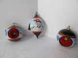 Super Lot - 3 Joy To The World Collectibles Hand Crafted Glass Ornaments