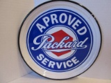 Enamelware Packard Approved Service Round Tray w/ Raised Rim