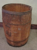 Vintage Wooden Barrel w/ Wire Bands