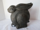 Plaster Bunny Rabbit Antiqued Patina