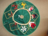 Green Applique Christmas Tree Skirt