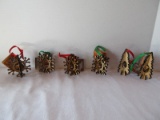 The Pine Tree Puzzle Ornaments 4 Snowflakes & 2 Trees w/ Gordian Knot