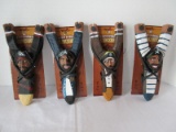 4 Assorted Wilcor Traditional Wooden Handmade Pirates Slingshots