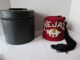 Hejaz Fex w/ Tassel & Storage Carrier w/ Imperial Council Mystic Shrine Letter Head