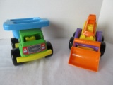 American Plastic Toys Inc. Primary Colors Dump Truck & Loader