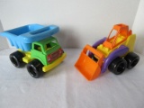 American Plastic Toys Inc. Primary Colors Dump Truck & Loader