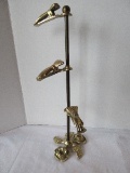 Vintage 3 Hands Note Clip/Business Card Holder on Rosebud & Foliage Base Stand