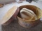 3 Ladies Hats in Hat Box, Coralie White Faux Fur