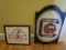 Clemson Tigers Wood Wall Hanging Board & Clemson Tigers Stitch Art in Wood Frame/Matt