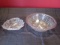 Glass Lot - Large Fruit Bowl Prescut Pattern Scallop Trim 10 1/2