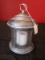 Metal Hanging Votive Candle Holder Lantern Design, Leaf Motif