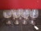 8 Clear Glass Wine Glasses