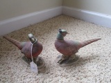 Pair - Lefton China Hand Painted Pheasants No.KW769A, KW769B