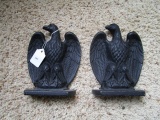 Black Metal Pair - Eagles Bookends