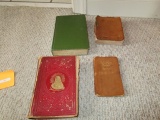 Antique Vintage Books Lot - Barracks Room Ballads Kipling Leather Bound Back Signed 1927