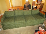 Green/Yellow Striped Pattern Couch 4 Seats