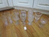 Lot - Prescut/Peanut Style Glasses, Star-Cut Base, Various Heights, Etc.