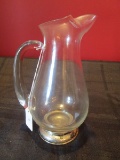 Clear Glass Pitcher w/ Sterling Base