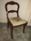 Mahogany Balloon Back Chair Carved Flowers & Foliate Design