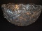 Elegant Crystal Bowl Hobstar Pattern w/ Sawtooth Rim