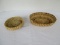 2 Gullah Sweet Grass Hand Woven  Baskets Oval Shape & Round Shape