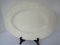 Wedgwood China Patrician Pattern Embossed Flowers & Scrolls Design Oval Large Platter