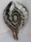 Elegant Murano Art Glass Hand Crafted Textured Leaf Form Pendant