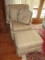 Wingback Arm Chair w/ Ottoman on Casters