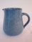 Southern Pottery Pitcher Speckled Blue Glaze Finish Signed Bozeman