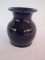 Cobalt Blue Glaze Pottery Vase w/ Flared Rim Artist Signed