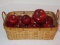 Handled Basket w/ Wooden Stemmed Apples
