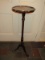 Mahogany Spiral Design Pedestal Plant Stand w/ Piecrust Top