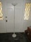 Metal Ivory Finish Torchiere Floor Lamp