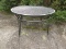 Black Wrought Iron Round Patio A Table