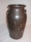 Brown Glaze Southern Pottery Churn w/ Double Handles