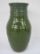 Link Pottery Vase Textured Band Design Green/Teal Mottled Speckled Glaze Finish