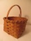 Skilled Artist Hand Woven Split Oak Basket w/ Center Handle