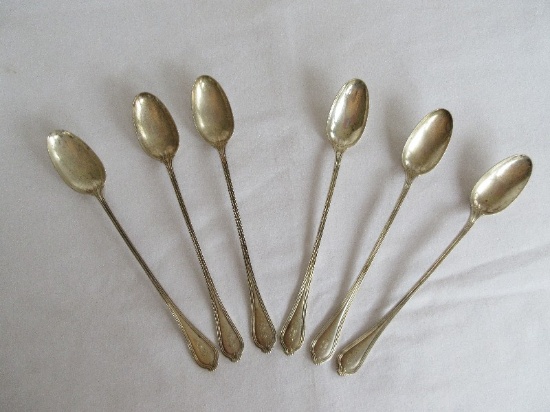 6 Towle Silver Smiths Sterling Silverware Paul Revere 1906 Pattern Iced Tea Spoons(+-28G)