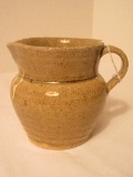 Folk Art Edgefield Pottery 1993 Creamer w/ Medallion Design