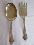 2 Piece - Towle Silversmith Sterling Silverware Paul Revere 1906 Pattern Solid Salad Server