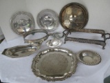 Lot - Engraved Silverplated Trays