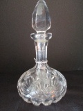 Crystal Decanter w/ Stopper Vertical & Circle Design