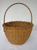 Hand Woven Basket w/ Center Handle