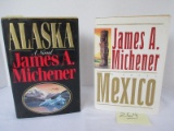 2 James A. Michener Novels Alaska © 1988 First Edition & Mexico First Edition Hard Back Books