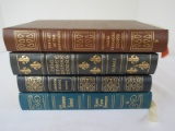 4 Easton Press Collector's Edition Books Treasure Island © 1977, Robinson Crusoe © 1976