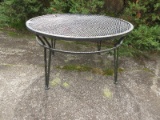 Black Wrought Iron Round Patio A Table